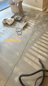 Concrete Floor Crack Repair Before