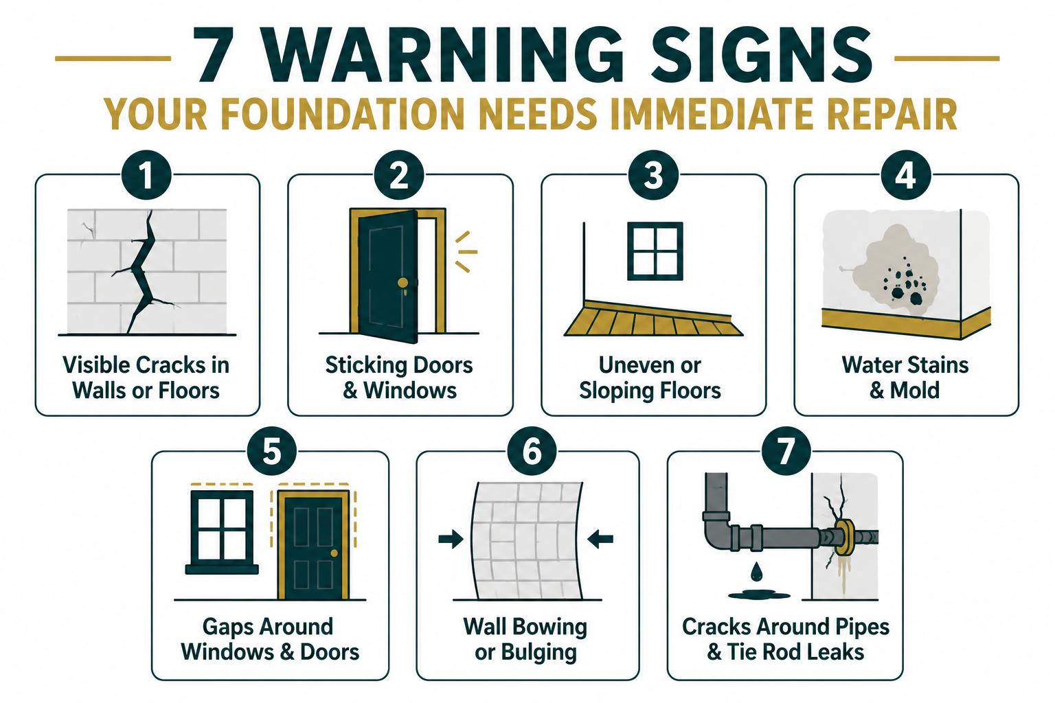 7 Signs Your Foundation May Need Attention | CrackPros
